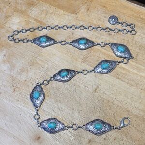 Silver and Turquoise Women's Belt